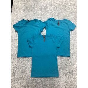 Next Level Apparel Kids Turquoise Blue Short Sleeve T-Shirt 3 Pack Size XS 3/4